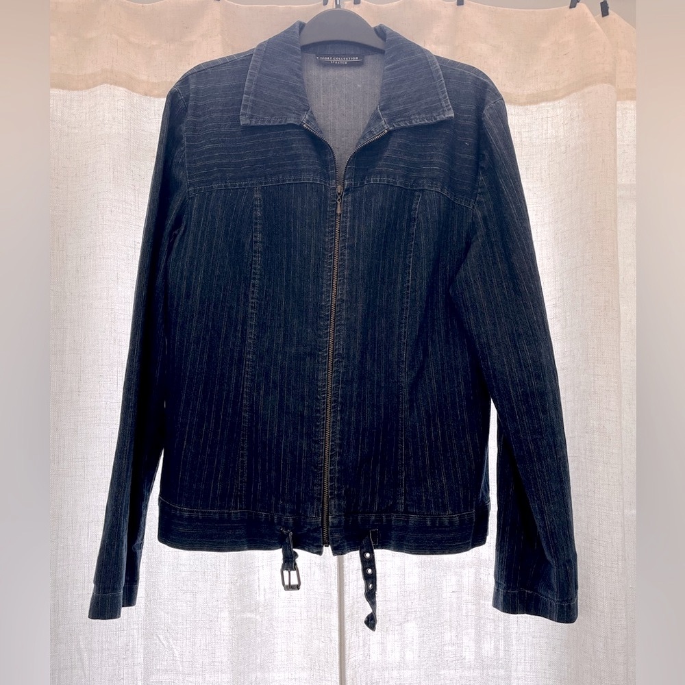 💙Sport Collection Striped Jean Jacket